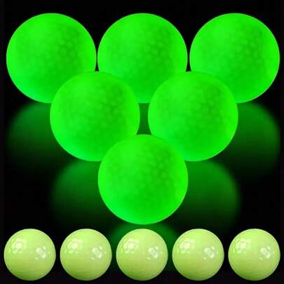 4pcs Glow In The Dark Golf Balls - Automatic Luminous Golf Balls For Night Training, Perfect Gift For Golfers, Golf Accessories, Outdoor Sports Gear, Golf Supplies, Rubber Material, No Power Required, Suitable For Competitions, Golf Training, Outdoor Team Sports, Golf Gifts, Men's Gifts, Personalized Gifts, Birthday Gifts