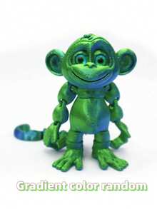 A Fun Monkey Statue, Colorful 3D Printed Animal Decor, Suitable For Office Desk Or Car, Ideal Gift For Christmas, Halloween, Valentine's Day