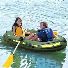 Inflatable Kayak Canoe Fishing Boat, Thick & Durable Foldable Inflatable Boat, Air Cushion Boat, Surfing Rafting 2-Person Water Sports Boat For Outdoor Water Party