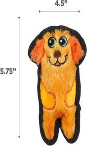 Juguete de perro de peluche resistente y ruidoso Outward Hound Durablez, zorro, naranja, XS