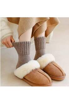 5/3/1 para damskich zimowych skarpet, ciepłych, grubych, dzianinowych, miękkich, vintage'owych, swobodnych, puszystych skarpet, dzianinowych skarpet dla kobiet, grubych i ciepłych skarpet do noszenia z butami śnieżnymi lub botkami