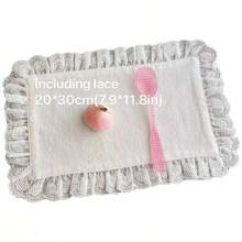 1件/6件/10件韩式Ins风格心形蕾丝小餐巾餐垫，多用途防尘布，适用于食物摄影