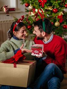 圣诞现金礼盒 - 为朋友、女朋友、妻子、姐妹准备的趣味惊喜现金盒 | 完美的节日派对配件，适合圣诞节 - 彩色 - 查看 9