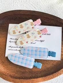 4件套多巴胺色花朵鳄鱼夹发饰，甜美少女侧夹，刘海夹，发饰，发饰，美发工具，美容配件，女士卷发发饰，美发用品，秋季，女士发饰，美发工具，美发用品，美容配件，礼物，旅行，女士礼物，美发用品，圣诞礼物 - 彩色 - 查看 7