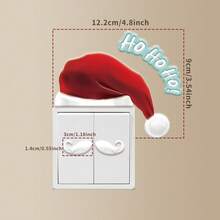 Adesivos de Interruptor com Tema de Natal - Boneco de Neve, Árvore de Natal, Papai Noel, Adesivos Decorativos de Parede de Chapéu de Papai Noel, Adesivos de Parede de Ano Novo e Natal - Adequado para Decoração de Parede, Tomada Doméstica, Decoração de Casa, Decoração de Quarto, Decorações de Natal, Decoração de Natal, Decoração de Parede