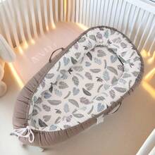 1pc Portable Baby Crib Bed, Removable & Washable Infant Lounger, Anti-Pressure Baby Nest - Multicolor - View 2