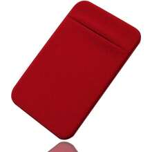 TLL  Slim Credit Card Holder For Back Of Cell Phone Stretchy Ultra Lycra 3M Self Adhesive Phone Pocket Stick On Wallet For ID Credit Card Pocket For IPhone Android Galaxy Red+White+Blue2574 - 紅白藍 - 查看 3