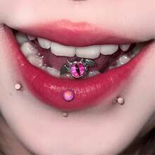 Titanium Steel Devil Eye Tongue Piercing, Sexy Tongue Ring Piercing Jewelry