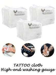 Professional Tattoo Makeup Remover Wipes: SPA-Grade Quality, Hygienic & Soft, Effectively Removes Tattoo Ink And Makeup - Suitable For Salon And Home Use. - White - View 1