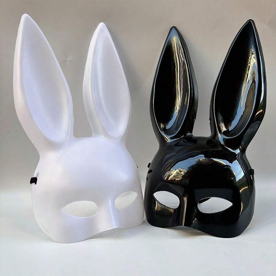 1pc, Adult Luxury Sexy Rabbit Half Mask, Sexy Rabbit Mask, Masquerade Half Face Mask, Suitable For Role Playing - Multicolor - View 1