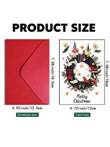 1pc High Quality Christmas Fun Greeting Card With Envelope, Christmas Cute Aesthetic Items, Perfect For Best Friends, Good Sisters, Good Brothers, Family, Envelope Humorous Birthday Greeting Card Celebration Card, Thank You Card, Congratulation Card, Blessing Card, Commemorative Card,