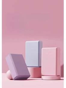1pc Yoga Block - Latex-Free EVA Foam - Soft Non-Slip Surface Slanted Edges Yoga, Pilates, Meditation - Foam Yoga Brick Set For Stability, Balance, Deepening Stretches In Yoga Accessories