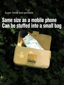 Mini Guarda-Chuva Dobrável, Guarda-Sol Portátil e Ultraleve para Viagem com Folha de Palmeira, Proteção UV, Bolso e Mochila, Guarda-Sol para Mulheres