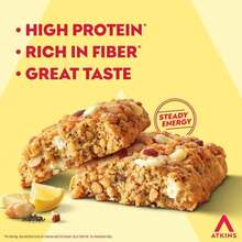 Atkins Soft Baked Protein Bars, Blueberry, 15g Protein, 2g Sugar, Excellent Source Of Fiber, Low Carb, 6 Packs (4 Bars Each) - Tên hương vị B - Xem 4