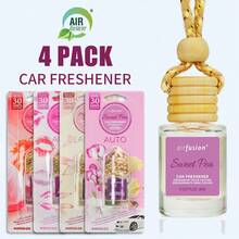 AIR FUSION 4 Pack Hanging Car Air Freshener & Diffuser | 120-Day Long-Lasting Fragrance | 17 Fragrances All Ages - bộ 2 (gói 4) - Xem 3