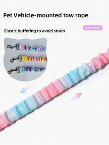 AD Fashionable And Colorful Pet Car Retractable Elastic Traction Leash With Safety Buckle, Nylon Anti-Slip Rope, Suitable For Small, Medium And Large Dogs - Car Pet Leash - View 7