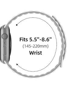 2条可调节磁吸硅胶表带及柔软可爱镂空保护壳，兼容 38/40/41/42/44/45/46/49mm，适用于 Ultra/SE/11/10/9/8/7/6/5/4/3/2/1系列，智能手表配件，绿色+红色 - 紅配綠+鏤空紅殼 - 查看 9