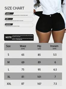 Womens High Waisted Stretchy Denim Dressy Sexy Butt-Lifting Shorts - màu đen - Xem 6