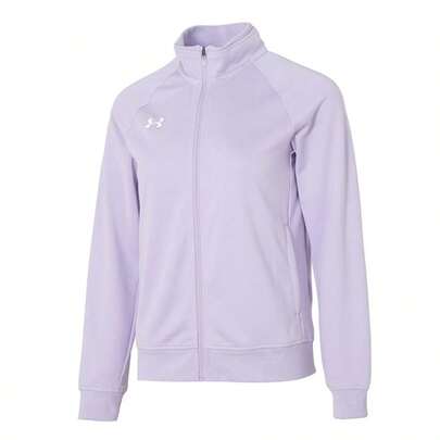 Under Armour Women's Casual Knit Stand Collar Jacket, Outdoor Daily Travel Sportswear Top, Training Jacket 25600406-566