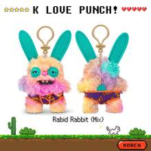 Spin Master ​ Monster Keychain Set Of 9 Designs - Official Licensed Ugly Cute Plush Keychain With Underpants, Funny Bag Charm Collection​ - Fuggler Keychain - Crazy Rabbit Monster (Mixed Colors) - View 1