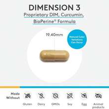XYMOGEN Dimension 3 - Diindolylmethane DIM Supplement With Curcumin + BioPerine - Supports Healthy Estrogen Detox, Hormonal Balance For Women And Men - Menopause Relief + PMS Support (120 Capsules) - Flavor NameB - 查看 2