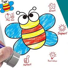 1pc Spanish Round Teacher Encouragement Stamp, Back To School Essential For Classroom, Options: 1pc, 2pcs, 3pcs, 4pcs, 5pcs, Awesome, Great Job, Perfect, Excellent