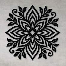 Decorative Hollow Frame Decoration Medal Saint Benedict Religious Black MDF - 黑色 - 查看 1