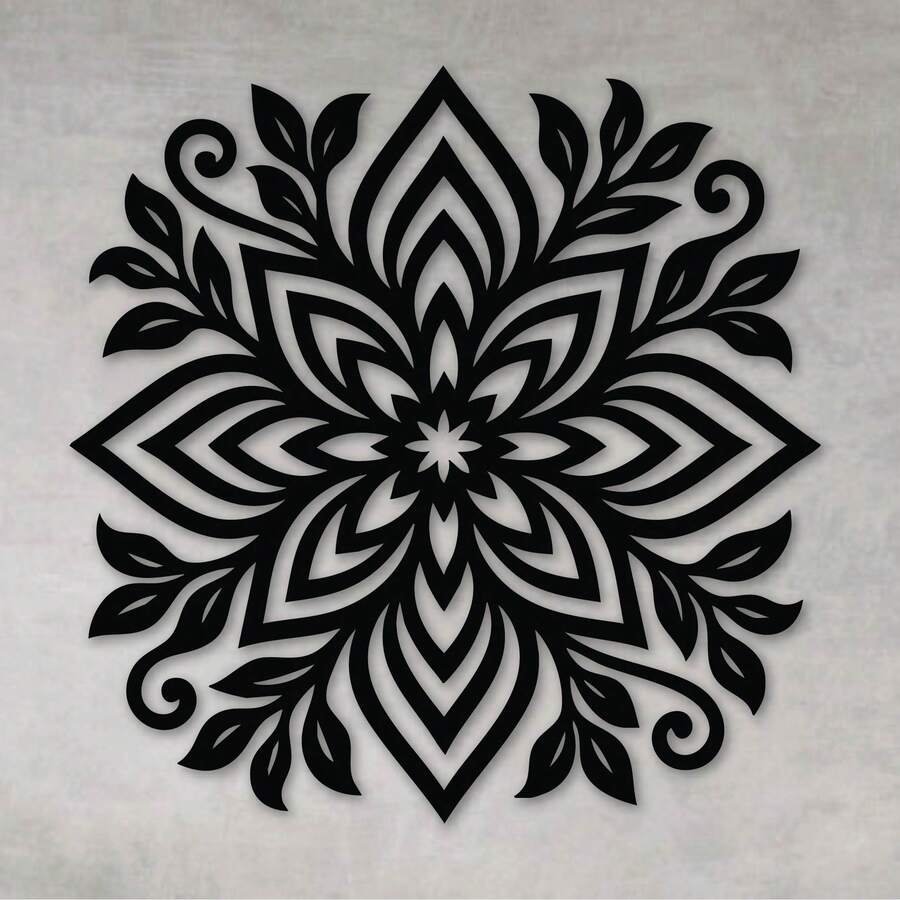 Decorative Hollow Frame Decoration Medal Saint Benedict Religious Black MDF - 黑色 - 查看 1