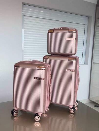 Kit3(2mala+1frasqueira)Mala Para Viagem De Bordo Com Zíper Expansível Ziper Anti fundo Rodinhas 360 Removíveisn Bagagens de mão