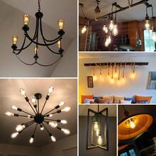 6 Bóng đèn LED Edison ST64 4W cổ điển E27 đế trung bình 220V tương đương 40W Bóng đèn sợi đốt 2700K ánh sáng trắng ấm màu vàng cổ điển Bóng đèn hình giọt nước có thể điều chỉnh độ sáng cho đèn thả trần Quạt trần Đèn tường Phòng tắm Hiên nhà - 6 chiếc E27 220V-240V - Xem 9