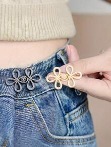 Strângător de talie pentru blugi, catarame cu nod norocos, nasturi detașabili fără cuie și fără cusături, pot fi folosiți pentru a ajusta dimensiunea taliei pantalonilor și fustelor, accesorii vestimentare practice și la modă, pentru nunți, petreceri, plajă, ocazii casual și sportive