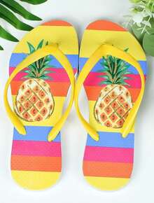 Women's Customized Flip-Flop Sandal With Original Print - Pineapple - View 1