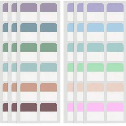 60/120/240Pcs Sticky Index Tabs, Colored Book Sticky Tabs For Notebooks, Repositionable Page Tabs For Notebooks File Classification