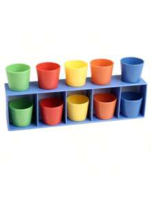 Children Tabletop Interactive Games, Who? Guessing Game, Color Matching Game, Cup Stacking Game Toys, STEM Logical Thinking Toys, Party Games, Outdoor Games Toys - Multicolor - View 12