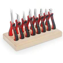 Jewelry Pliers Sets Jewelers Making Tools Kit Professional 8 Piece Mini Wire Plier With Wood Holder For Beading Crafting Crimping Cutting Repair Wrapping Complete Quality For Adults Starter - Đỏ - Xem 1