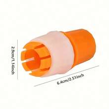 4/6 Inch Quick Connect Straight Through Hose Adapter, Orange And White Plastic Hose Connector For Gardening Watering And Car Washing, Adjustable Tightening Mechanism, Universal Thread Standard, No Battery Required, Potable Water , Garden Hose Connector | Adjustable Hose Connector | Plastic Structure, Hose Connection