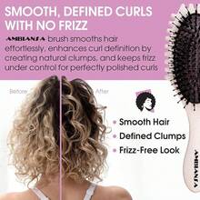 Curl Defining Brush Curly Hair – Vegan Boar Bristles, Teeth Shaping, Detangling & Frizz-, Shiny Curls (Purple, Round),Hair Tools,Hair Items,Travel Essential,Travel,Barber,Hairstylist,Barber Accessories,Valentine's Day,Hair Supplies,Hair Stylist,Barbershop,Salon,Vacation Essentials,Hair Products,Barbershop,Valentine's Gift,Travel Essentials For Women,Hair Stylist Tools - (Round) - View 9