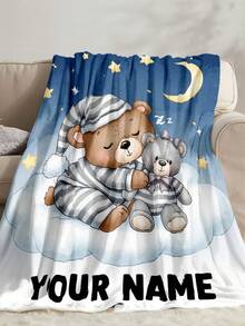 1pc Custom Name Blanket For Bed,Personalized Bedding Blanket With Name, Personalized Throws Blanket, Cute Blanket, Best Kids Blanket, Cozy Blanket, Family Gift, Birthday Gifts, Christmas Gifts ,Personalized Gifts, Children's Day Gift, Gift For Son/Daughter, Gift For Friend, Gift For Kids