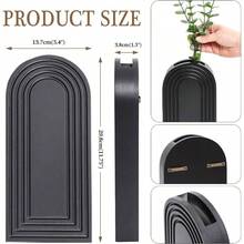 2 Pack Wooden Wall Vase Set - Brown Modern Farmhouse Boho Wall Decor Entryway, Hallway, Bathroom, Living Room, Dining Room, Narrow Spaces - 棕色 - 查看 2