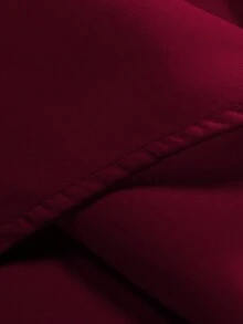 Men's Fashion Casual Business Commuter Mandarin Collar Solid Color Button Down Long Sleeve Shirt, Men's Formal Slim Fit Shirt, Men's Solid Color Shirt. Suitable For Daily Wear, Work Commute, Going Out, Parties, Can Be Paired With Suit Pants Or Suits For Gatherings, Weddings, And Honeymoons. Can Be Given As A Gift To Sons, Husbands, Boyfriends, And Fathers. - 酒紅色 - 查看 4