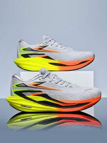 Chaussures de course respirantes pour adolescents, semelle souple et rebondissante, convenant pour la course, les sports et le port décontracté - Gris - Voir 2