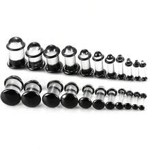 12Pcs Glass Stretching Kit With Rubber O-Rings For Body Piercing - 黑色 - 查看 1