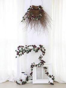 1/4/8/25 pièces Roses artificielles de 240 cm, plantes de vigne, cadeau de la Saint-Valentin, décoration de la maison, décoration de table à manger, décoration de chambre à coucher, matériel de décoration de mariage, matériel d'arrangement de fleurs de jardin extérieur, décoration de Nouvel An, décoration d'automne