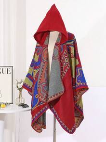 1 chiếc khăn choàng Jacquard chắp vá hình học thoải mái - Nhiều màu - Xem 35