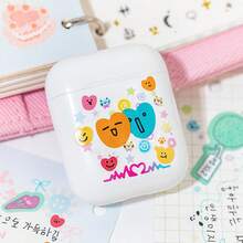 Pegatinas con diseños lindos, suaves y divertidos de patrones emocionales, material decorativo para cuentas de redes sociales