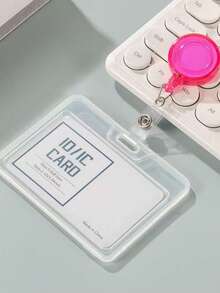 10pcs Horizontal Waterproof Clear ID Card Sleeves: Secure Your Bank Cards & IDs! Back To School - White - View 21
