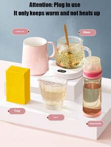 恒温加热杯垫 智能创意家用隔热杯垫 加热 恒温办公室暖杯器 适用于所有杯子 户外露营野餐厨房等秋冬必备 智能饮料加热杯垫 冬季电热咖啡恒温垫 家用便携式暖杯器 一键启动 适用于大多数杯子 办公室 便携 (USB直插) - 彩色 - 查看 5