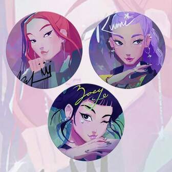 1pc Kpop Anime Cartoon Badge, Women Brooch, Bag Accessory, Party Favor Gift