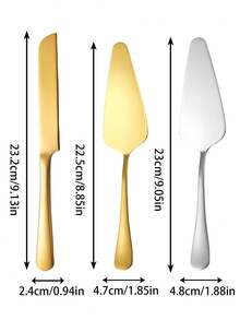 1pc/2pcs Premium Cake Cutting Set,Exquisite Knife And Toothed Shovel,Gold-Plated Stainless Steel Cake Shovel, Household Triangle Belt Tooth Shovel, Thickened Long Handle Baking Pizza Shovel, Knife Stainless Steel Cake Server, Elegant Jam Spreader Knife ,Stainless Steel Bread Cutter Slicer, Cake Knife,Luxury Pie Server Shovel - Multicolor - View 11