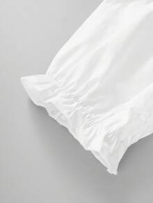 ii 女士慕尼黑啤酒节 Dirndl 衬衫巴伐利亚传统短袖 V 领 Dirndl 衬衫 - 白色 - 查看 4